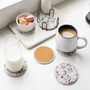 Set Of Six Terrazzo Ceramic Drink Coasters With Holder, thumbnail 1 of 9