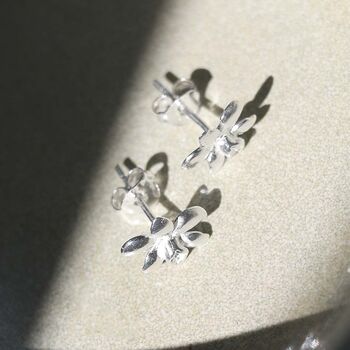 Sterling Silver Daffodil Stud Earrings, 10 of 11