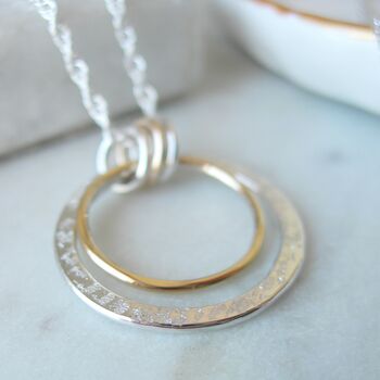 Golden Sand Circles Necklace, 2 of 6