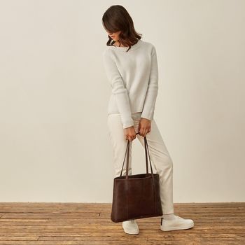 Personalised Handcrafted Leather Shopper Tote 'Athenea', 9 of 12