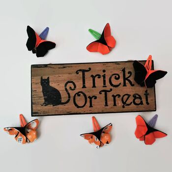 Halloween Fabric, Origami Butterflies, Hair Clip/Bands, 10 of 11