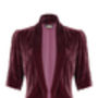 Jacket In Rosewood Silk Velvet, thumbnail 2 of 3