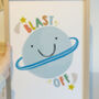 Blast Off Rocket Children's Print, thumbnail 1 of 4