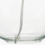 Clear Glass And White Shade Table Lamp, thumbnail 8 of 10