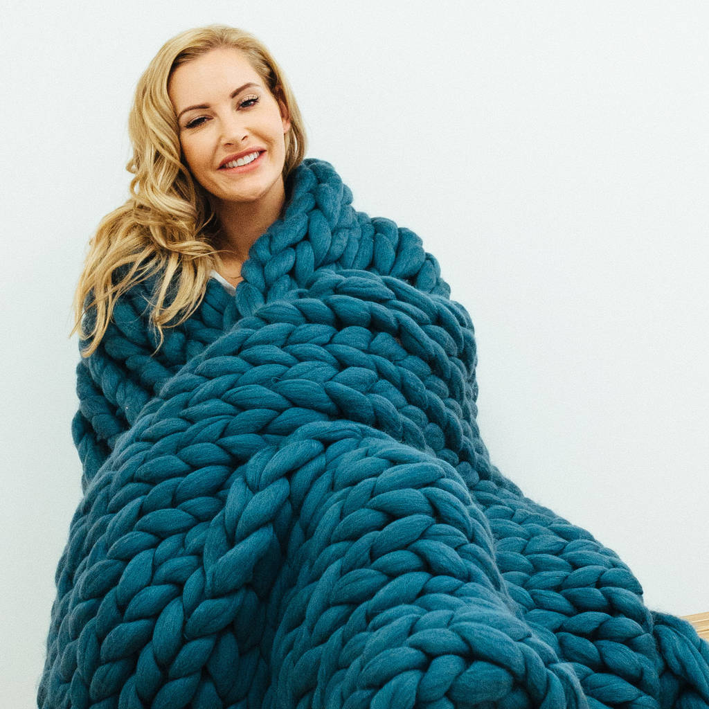Diy Knit Kit Giant Chunky Blanket By Wool Couture Notonthehighstreetcom
