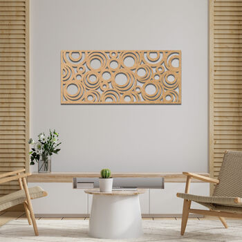Abstract Wooden Circles Wall Art: Modern Room Decor, 6 of 8