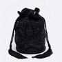 Beatrice Hand Embellished Bucket Bag In Black, thumbnail 1 of 3