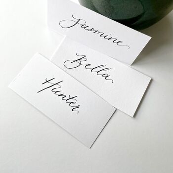 White Hand Calligraphy Place Cards, 5 of 5