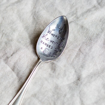 Hand Stamped Vintage Spoon, 5 of 12