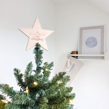 Personalised Christmas Tree Topper Star, 3 of 5