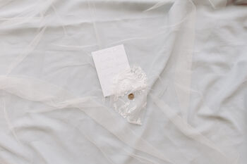 Personalised Something Blue Wedding Garter In Two Sizes, 11 of 11