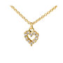 Crystal Heart And Ball Necklace In Gold/Silver, thumbnail 1 of 3