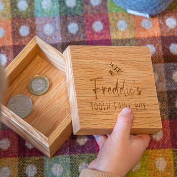 Personalised Oak Tooth Fairy Box, 6 of 6