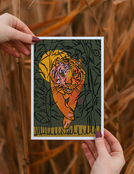 Tiger In The Jungle Art Print, 4 of 5