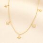 Crystal Star Charms Pendant Necklace In Gold, thumbnail 1 of 3