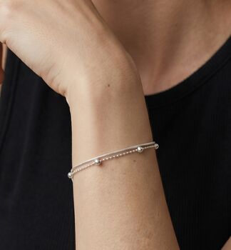 Enso 925 Silver Layered Chain Bracelet, 3 of 6