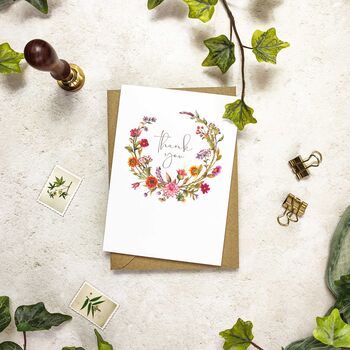 Autumn Floral Thank You Cards, 3 of 3