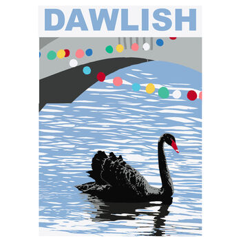 Dawlish Black Swans Print, 4 of 6