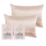 Silver Cloud Caramel Satin Pillowcase Infused With Silver Ions Twinpack, thumbnail 1 of 6