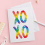Xo Xo Rainbow Card Can Be Personalised, thumbnail 4 of 5
