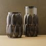 Handmade Set Of Two Brass And Glass Baze Vases, thumbnail 1 of 4