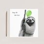 Sloth Wildlife Birthday Card, thumbnail 1 of 5