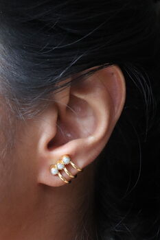 Vimla Pearl Earrings Gold, 4 of 4