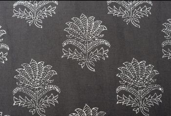 Mandawa Fan Flower Pattern Cushion Cover In French Grey, 5 of 5