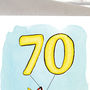 Fox Illustrated 70th Birthday Card, thumbnail 3 of 7
