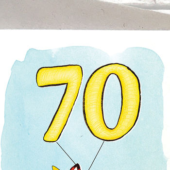 Fox Illustrated 70th Birthday Card, 3 of 7