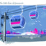 Greenwich Cable Cars London Greetings Card, thumbnail 2 of 2