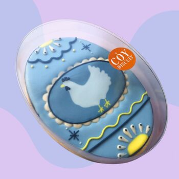 Personalised Chicken Easter Egg Iced Biscuit, 3 of 4