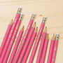Large Pack Personalised Pink Pencils, thumbnail 2 of 2