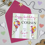 Blooming Balloon Cousin Birthday Card, thumbnail 1 of 3