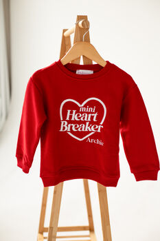 Valentines 'Mini Heartbreaker' Personalised Name Embroidered Sweatshirt, 3 of 9