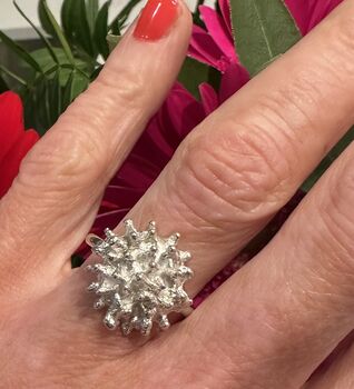 One Of A Kind Coral Reef Inspired Sterling Silver Ring, 6 of 7