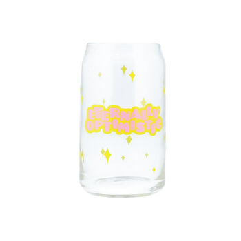 Eternally Optimistic Printed Can Glass, 3 of 7