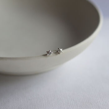 Tiny Silver Star Studs, 4 of 4