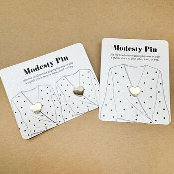 Modesty Pin, Heart Shaped Modesty Pin, Heart Little Brooch, 2 of 7