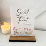 Floral Personalised Love Is Sweet Sign Opaque, thumbnail 1 of 5