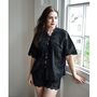 Ladies Black Cotton Short Pyjama Set 'Betty', thumbnail 4 of 8