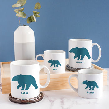 Personalised Daddy Bear Family Mug Set, 3 of 8