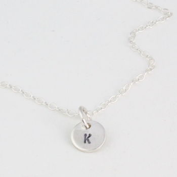 Sterling Silver Dinky Initial Pendant, 9 of 12