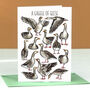 Gaggle Of Geese Art Blank Greeting Card, thumbnail 1 of 7