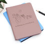Refillable Leather Notebook With Child's Engraved Image, thumbnail 2 of 7