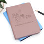 Refillable Leather Notebook With Child's Engraved Image, thumbnail 2 of 8