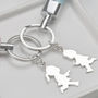 Keyring Personalised For Mum In Sterling Silver, thumbnail 1 of 6