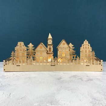 Annecy LED Wooden Christmas Village, 3 of 3