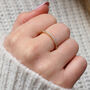 Gold Plated And Semi Precious Crystal Soft Wave Ring, thumbnail 1 of 4