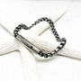 Grey Black Silver Titanium Steel Bracelet Gift For Him, thumbnail 3 of 5